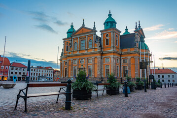 Sunset view of Kalmar cathedral in Sweden © dudlajzov