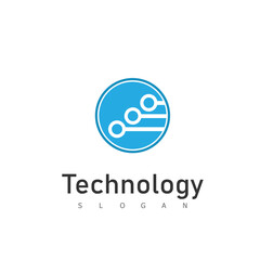 Technology logo template vector illustration
