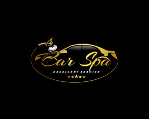 Vehicle auto detailing logo into symbol