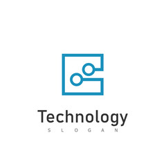 Technology logo template vector illustration
