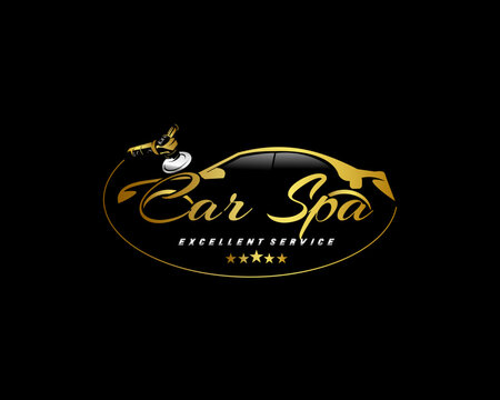 Vehicle auto detailing logo into symbol