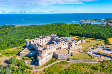 Aerial view of the Borgholm castle in Sweden © dudlajzov