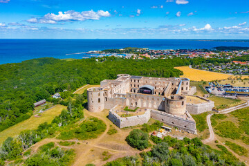 Aerial view of the Borgholm castle in Sweden © dudlajzov