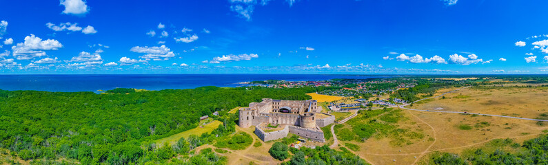 Aerial view of the Borgholm castle in Sweden © dudlajzov