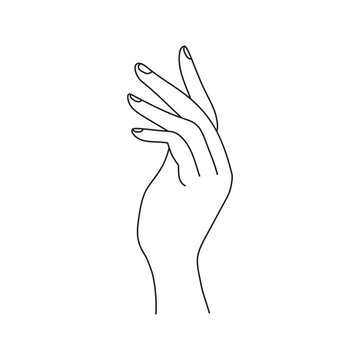 hand pose, woman showing hand cartoon human palm and wrist vector Communicate or talk with emojis for messengers.