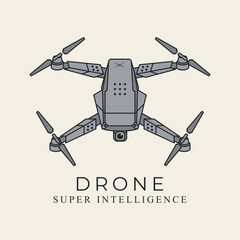 drone air logo design vector art illustration.