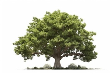 Obraz premium lush green tree with abundant foliage created with Generative AI technology