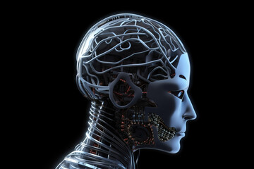 3d rendered illustration of Robot Head