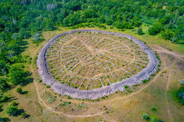 Ismantorp fortress at Öland island in Sweden © dudlajzov