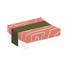 Tuna Meat Slice Sushi Rice Nori Seaweed Food
