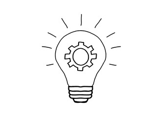 The light bulb is full of ideas and creative thinking, analytical thinking for processing. Light bulb icon vector. ideas symbol illustration.