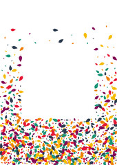 Orange Leaf Vector White Background. Autumn Confetti Seasonal Template. Eco Foliage Pattern. Colorful Leaf Backdrop.