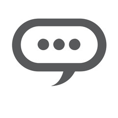 Typing in a chat bubble icon illustration isolated vector, comment sign symbol.