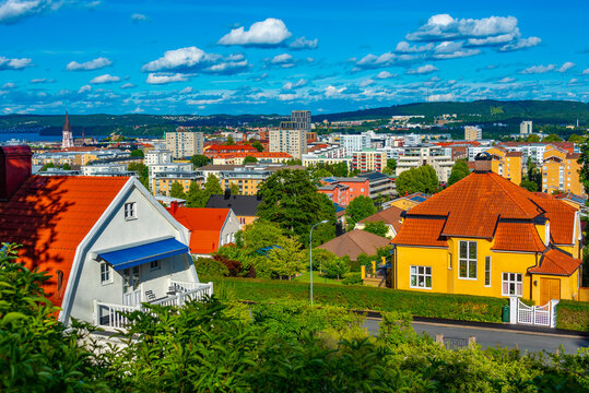 Panorama view of Swedish town J&ouml;nk&ouml;ping