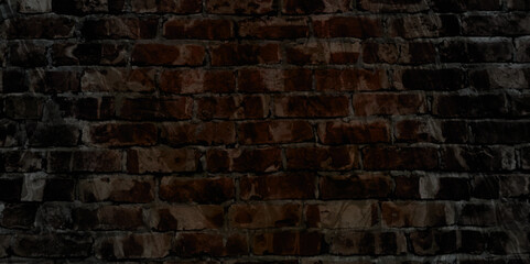 Old brick wall. Aged solid brick block in construction building.