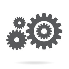 Gear icon template editable. Gear symbol vector sign isolated on white background.