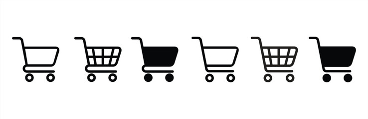 Shopping cart icon. Shopping cart icon collection. Shopping cart icon sign and symbol for apps and websites. Vector illustration.  © 24hours