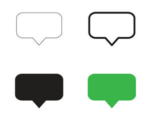 set of speech bubbles