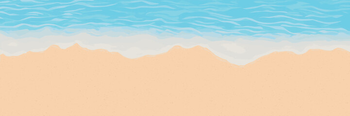 Surf line from above, seashore, sandy shore, panoramic view