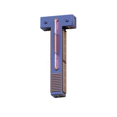 Condensed Future 3D Alphabet or Lettering PNG Images - View 2