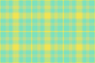 Plaid background, check seamless pattern in green. Vector fabric texture for textile print, wrapping paper, gift card or wallpaper.