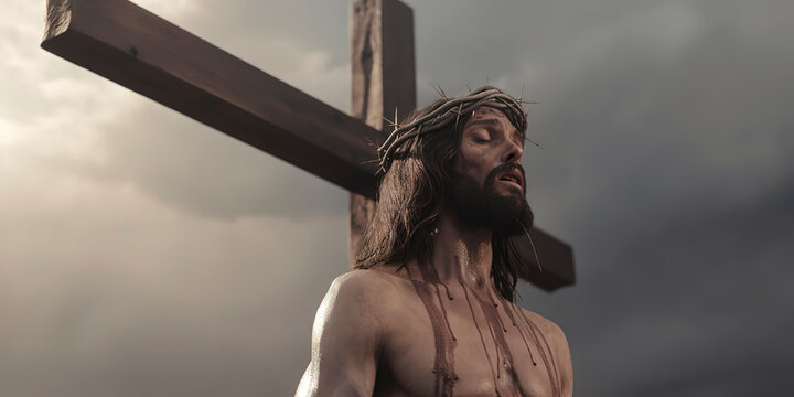 The Passion of Christ: Emotional Good Friday Photography. Generative AI