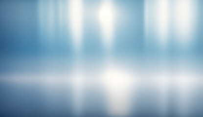 Abstract light blue blurred background with beautiful lighting spots and reflections. - 586098788