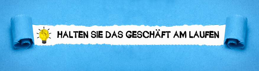 Halten Sie das Geschäft am laufen	