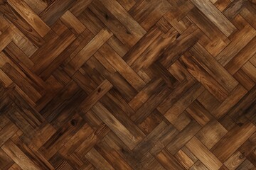 wooden floor made up of individual planks of wood created with Generative AI technology