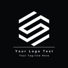 S initial logo design for business icon
