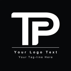 TP initial logo design simple icon