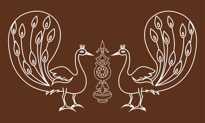 Peacock artwork for wall design