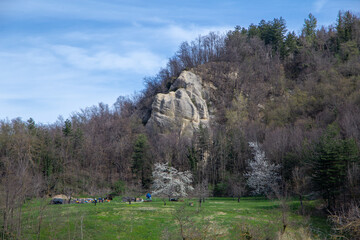 Sasso di San Andrea rock spur in the Rocca Malatina park