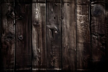 Vintage Dark Wooden Board Texture Background with Abstract Frame