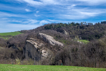 Sasso di San Andrea rock spur in the Rocca Malatina park