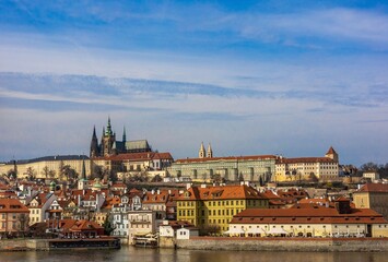 Naklejka na ściany i meble Prague castle from Charles Bridge