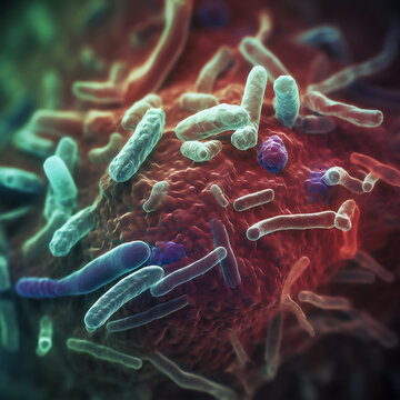 Abstract bacteria medical background.