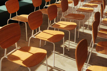 Chairs in conference room.