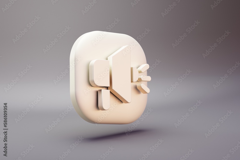 Poster beautiful illustration healthy megaphone symbol icons on a bright pink background. 3d rendering illu
