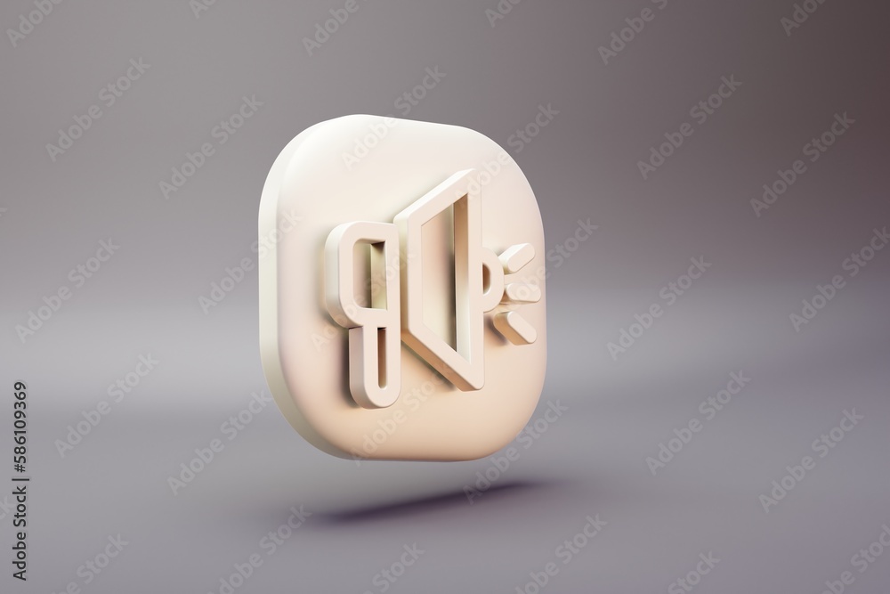 Aufkleber beautiful illustration healthy megaphone symbol icons on a bright pink background. 3d rendering illu