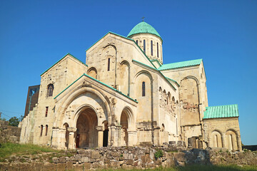 Fototapeta premium Bagrati Cathedral or the Cathedral of the Dormition, Located on the Ukimerioni Hill in Kutaisi City, Imereti Region, Georgia