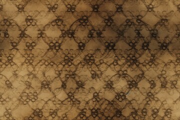 Brown and Black Geometric Pattern on a White Background created with Generative AI technology