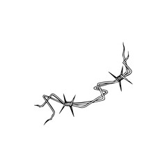 vector illustration of barbed wire