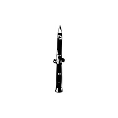 vector illustration of black knife silhouette