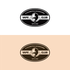 Vapor logo. Smoking electronic cigarettes logo design template