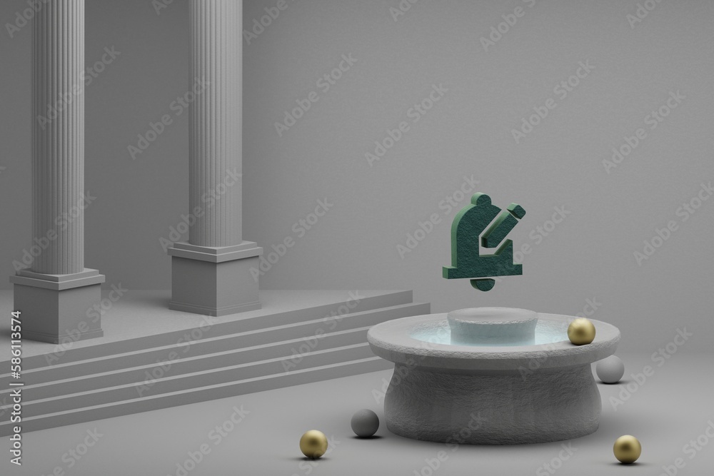 Aufkleber beautiful abstract illustrations green edit notifications symbol icon on a fountain and column backg