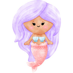 Cute Mermaid illustration, mermaid, watercolor mermaid, mermaid illustration