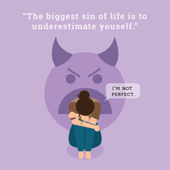 Don't Underestimate Yourself vector illustration graphic