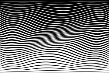 Wavy Lines Pattern with 3D Illusion and Twisting Movement Effect. - 586115918