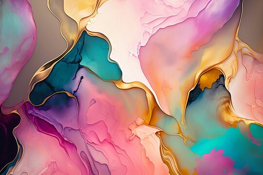multicolored alcohol ink pattern combinedartistic